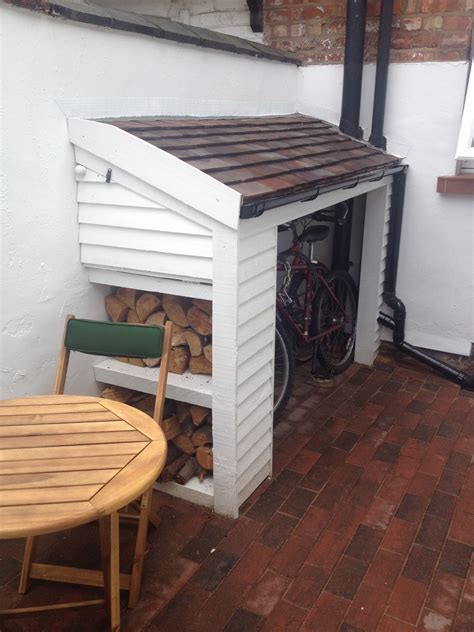 Compact bike shed small garden/yard. The front opens up to a drinks ...