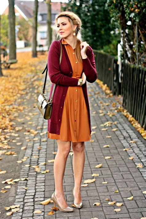 burnt orange and burgundy - Google Search | Orange dress outfits ...