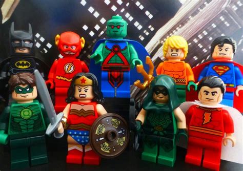 The Justice League | Lego pictures, Lego figures, Lego dc