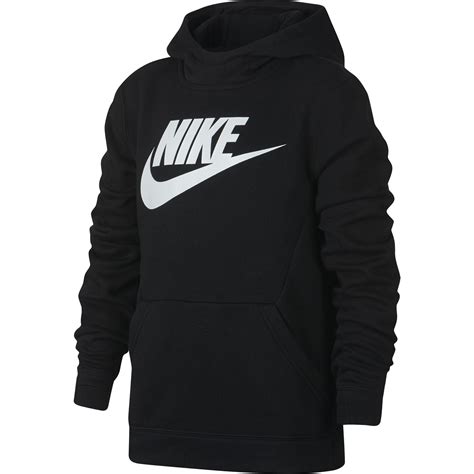 Nike Boys Sportswear Pullover Hoodie - Black/White - Tennisnuts.com