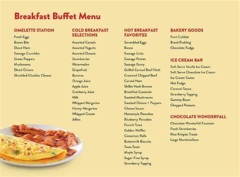 Total 86+ imagen american breakfast buffet menu - Abzlocal.mx