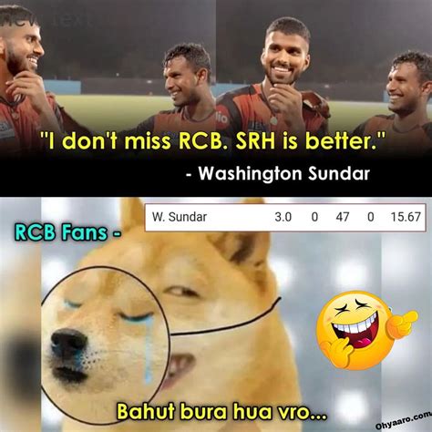 RCB Fans Funny Memes Pics - SRH Memes