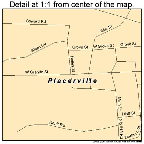 Placerville Idaho Street Map 1663550