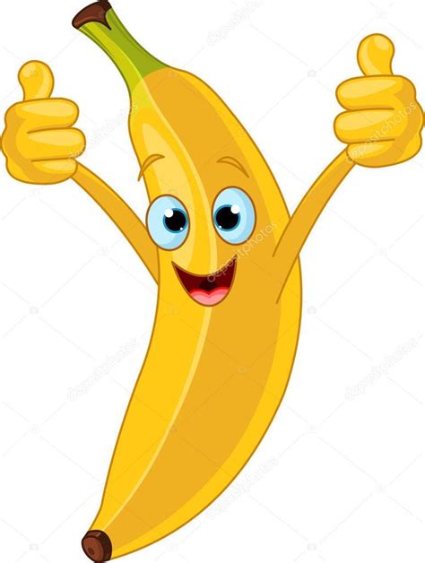 Illustration of Cheerful Cartoon banana character Cartoon Banana, Fruit ...