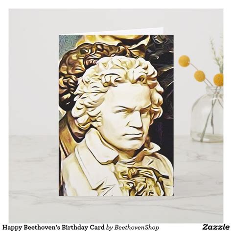 Happy Beethoven's Birthday Card | Zazzle.com | Birthday cards, Cards ...