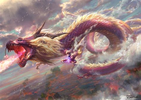 Chinese Dragon, T SWCK | Elemental dragons, Mythical creatures art ...