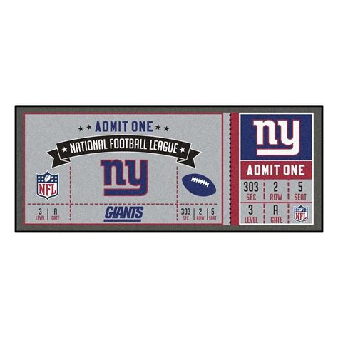 The best ticket in town! New York Giants Ticket Runner Area Rug | Nfl ...