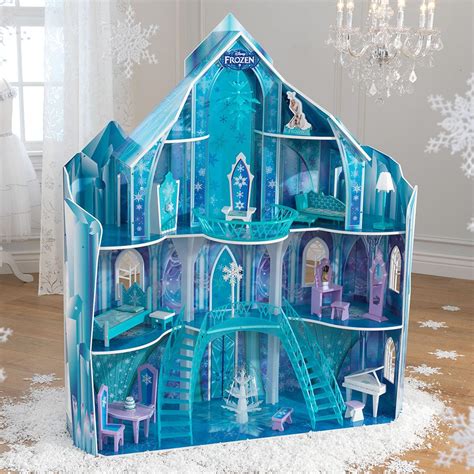 KidKraft Disney® Frozen Snowflake Mansion Dollhouse + 19 Pieces of ...