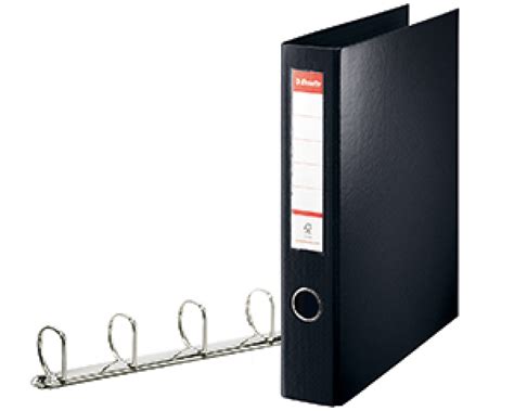 Ring Binders, A4, 40mm capacity, 4 Ring, Black - Supplies East Riding