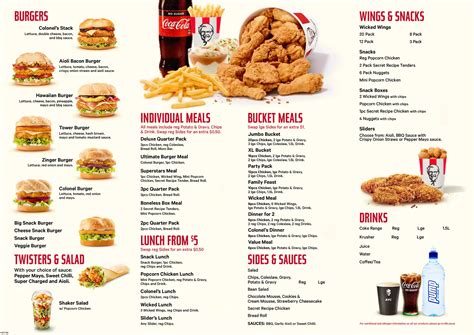 KFC Menu, Menu for KFC, Frankton, Hamilton & Waikato - Menumania/Zomato