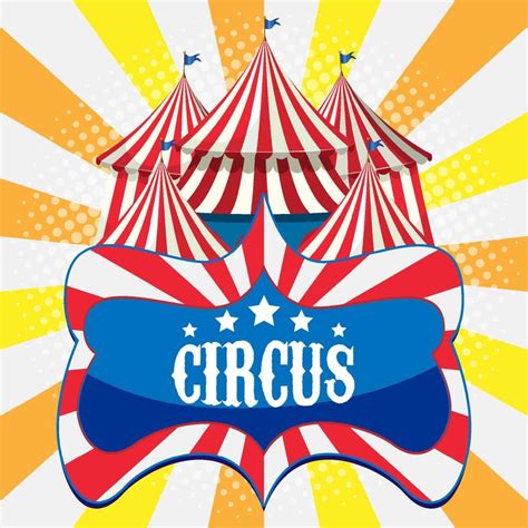 Circus banner design with circus dome 4656556 Vector Art at Vecteezy