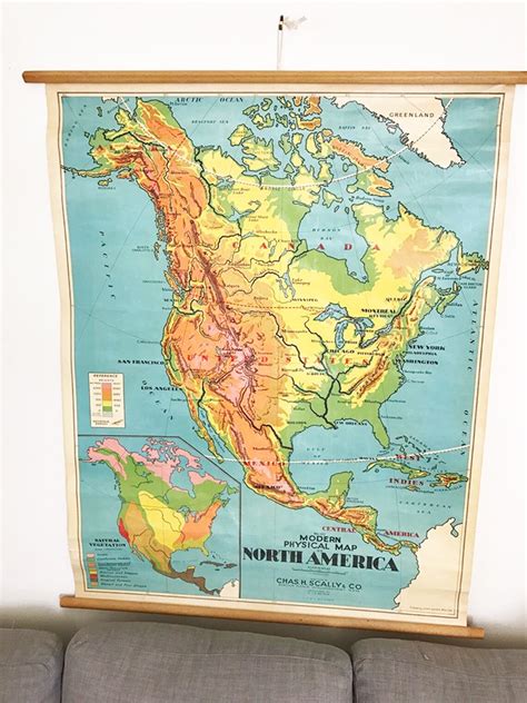 Vintage America Map Vintage Map Wall Art Wall Decor Housewarming Gift ...