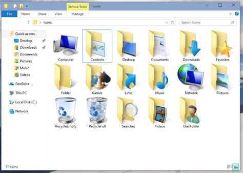 Get Windows 8 icons back in Windows 10