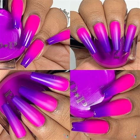 P.O.P WOW Neon Thermal Cream Collection Purple Pink Nail | Etsy ...