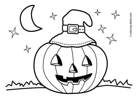 Halloween jack o'lantern coloring pages for kids, printable free ...