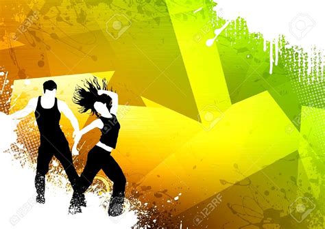 Abstract Color Zumba Fitness Dance Background With Space Stock ...