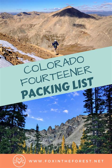 Stand on the Summit with this 14er Checklist | Complete 14er Packing ...