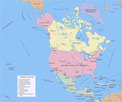 North America Map Political Map