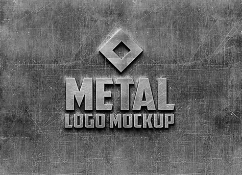 Free Photorealistic Metal Logo Mockup PSD - Good Mockups