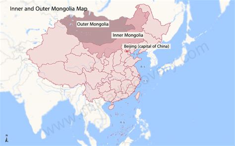 Inner Mongolia Map: Inner Mongolia China Map, Inner Mongolia Travel Map