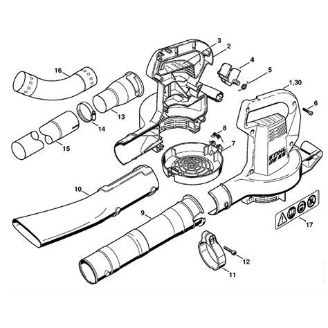 Stihl Electric Blowers (BE55) Parts Diagram, Housing BE 55