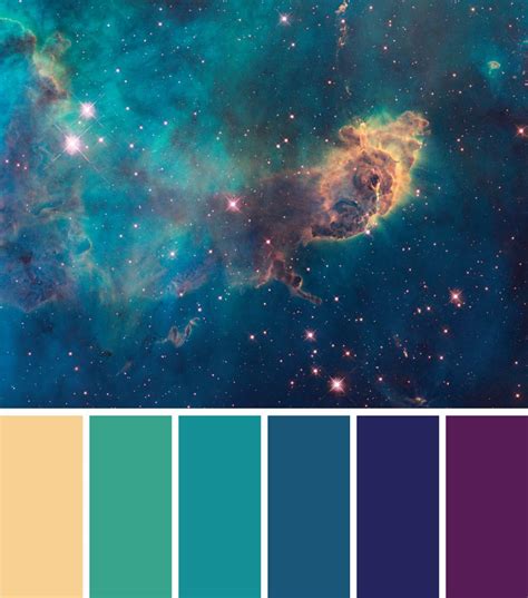 Galaxy Color Palette | Posters art prints, Galaxy colors, Nebula