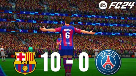 Barcelona vs PSG - UEFA Champions League 2023/24 - Gavi scored 4 Goals ...