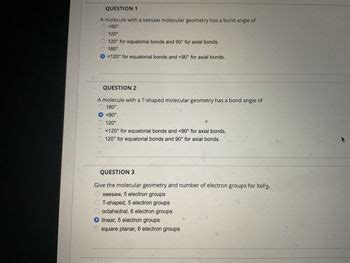 Answered: QUESTION 1 A molecule with a seesaw… | bartleby