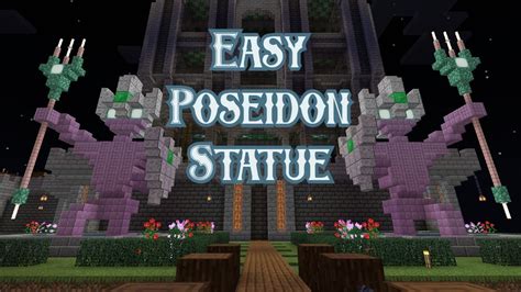 Minecraft Simple Poseidon Statue Tutorial - YouTube