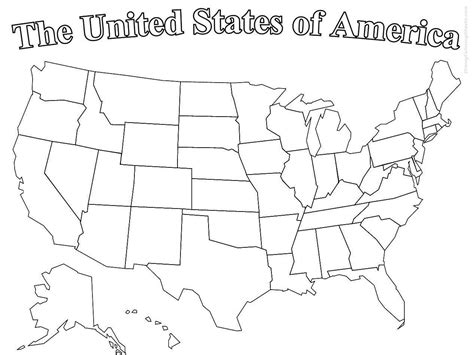 United States of America Map Coloring Page | COLORING | Pinterest ...