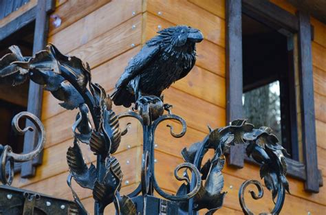 Wrought Iron Crow, Crow Sculpture. - Etsy