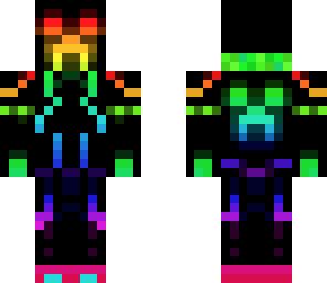 Rainbow creeper fixed | Minecraft Skin