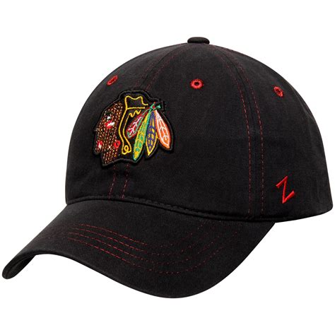 Zephyr Chicago Blackhawks Women's Black Relish Adjustable Hat