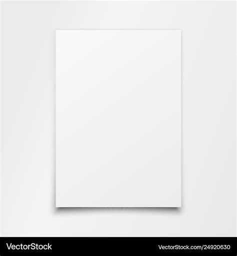 Blank white paper sheet Royalty Free Vector Image