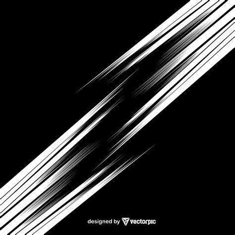 Abstract Racing Stripes Background With black and white Color Free ...