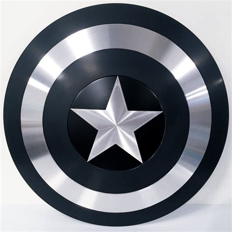 Black Captain America Shield - Metal Prop Replica