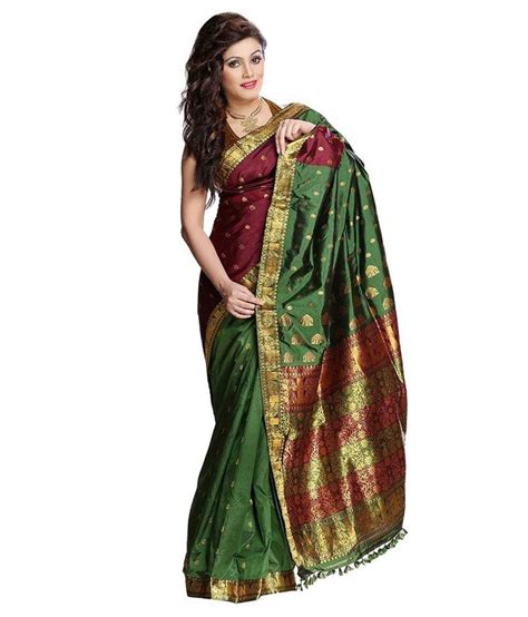 Assam Silk Saree Green Silk Saree - Buy Assam Silk Saree Green Silk ...