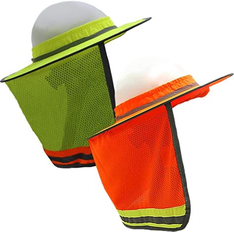 Wolf High-Visibility Full-Brim Hard Hat Mesh Sun Visor Neck Shade (set ...