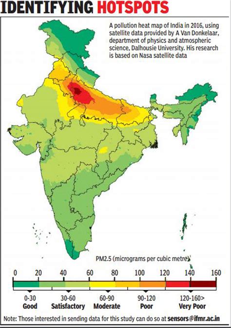 Air Pollution Map Of India - China Map Tourist Destinations