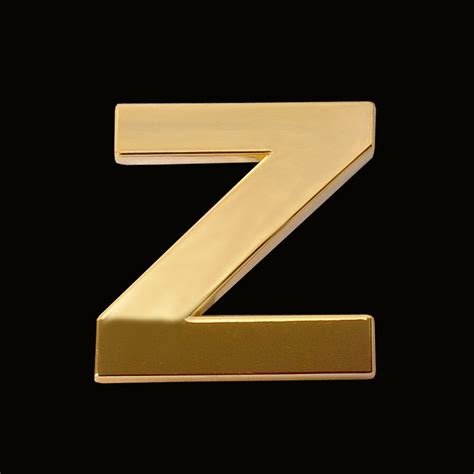 Gold letter Z (3cm) - Chrome letter and sign