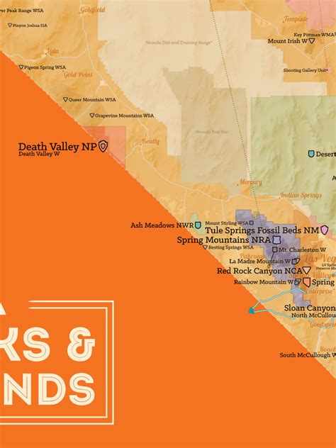 Nevada State Parks & Federal Lands Map 18x24 Poster - Best Maps Ever