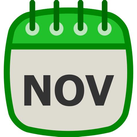 November - Free time and date icons