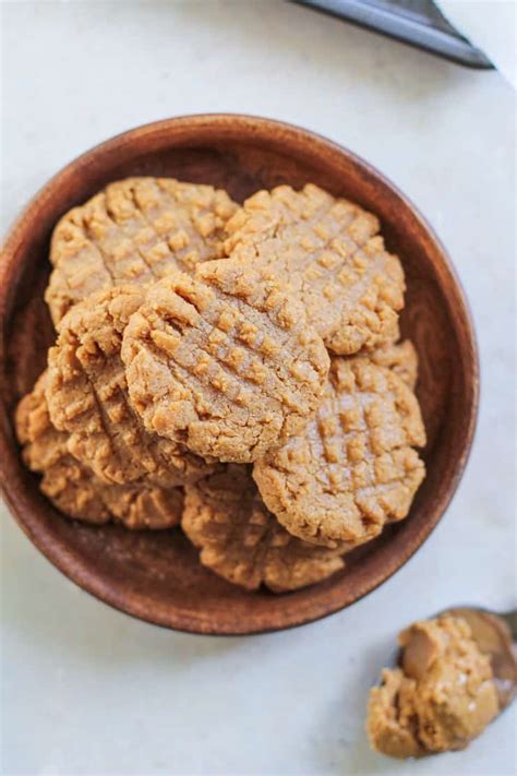 Flourless Peanut Butter Cookies - The Roasted Root