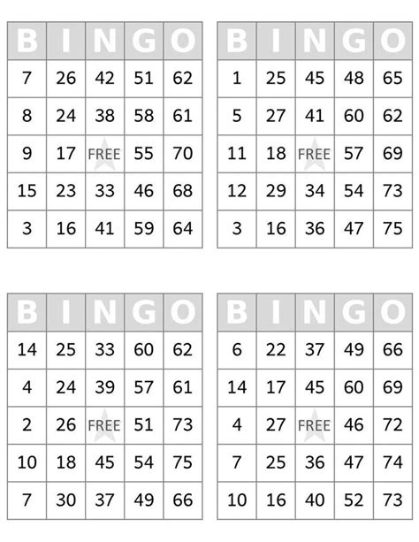 2000 Bingo Cards Pdf Download, 1, 2, and 4 per Page, Instant Printable ...