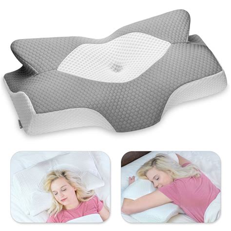 Elviros Cervical Memory Foam Pillow, Contour Pillows for Neck and ...