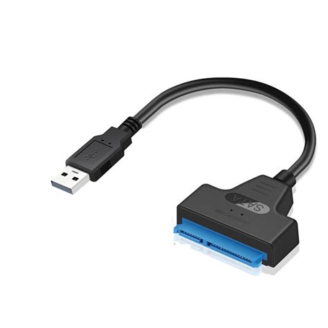 USB 2.0 to SATA Adapter Converter Cable 22Pin Drive Free 2.5" SATA HDD ...