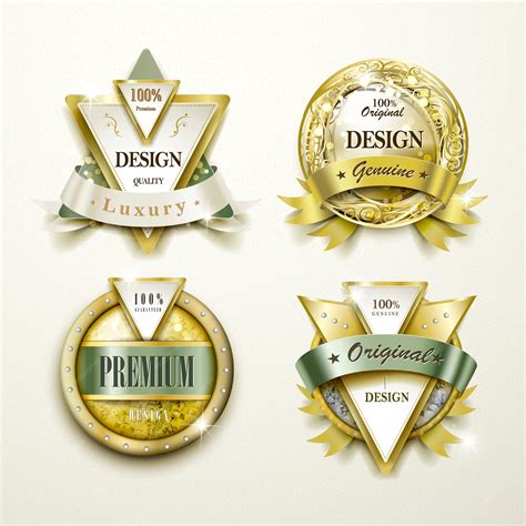 Premium Vector | Collection of sumptuous gold and jewelry labels design set