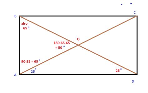 [Answered] A diagonal of a rectangle is inclined to one side of the ...