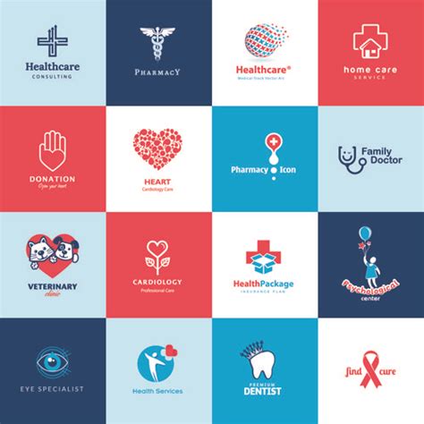 Creative medical and healthcare logos vector set 02 - https://gooloc ...