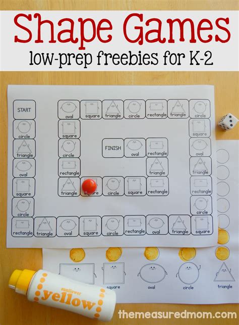 FREE Shapes Game: Just Print & Play (This Reading Mama) | Math centers ...